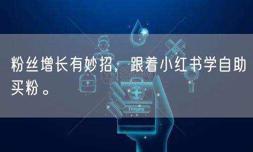 粉丝增长有妙招，跟着小红书学自助买粉。