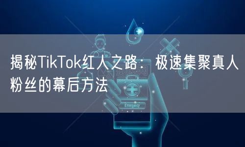 揭秘TikTok红人之路：极速集聚真人粉丝的幕后方法